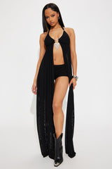 After Parties Mesh Micro Short Set - Black