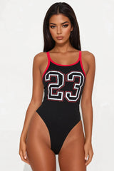 Hall Of Game Bodysuit - Black/Red