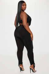 Weekend Lineup Legging Set - Black