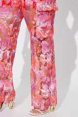 Rosy Babe Pant Set - Pink/combo