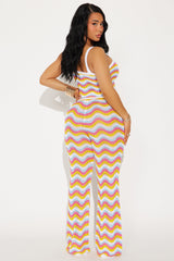 Shyla Crochet Pant Set - Ivory/combo