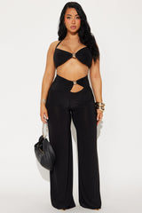 Girls Just Wanna Have Fun Pant Set - Black