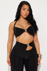 Girls Just Wanna Have Fun Pant Set - Black