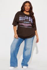 Ruthless Oversized Tee - Brown
