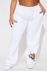 Von Dutch Skull Oasis Wide Leg Pant - White/combo