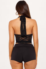 Party Girl Era Lace Micro Short Set - Black
