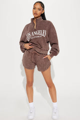 LA Vibes Short Set - Brown