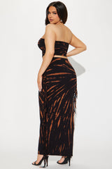 Chaos Within Tie Dye Skirt Set - Black/combo