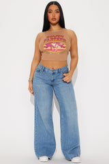 Howdy Hello Kitty Tank Top - Brown