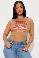 Howdy Hello Kitty Tank Top - Brown