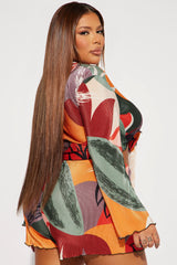 Go Get It Short Set - Olive/combo
