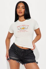 Whiskey Cowboy Club Baby Tee - Cream