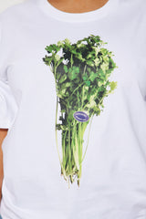 More Cilantro Oversized Tee - White