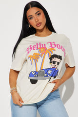 Betty Boop Blvd Oversized Tee - Cream