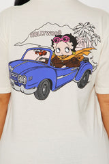 Betty Boop Blvd Oversized Tee - Cream