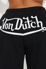 Von Dutch Skull Oasis Wide Leg Pant - Black/combo