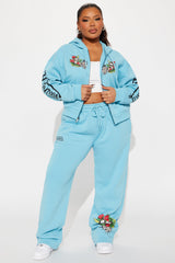 Von Dutch Skull Oasis Zip Up Hoodie - Blue/combo