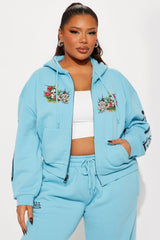 Von Dutch Skull Oasis Zip Up Hoodie - Blue/combo