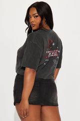Anti Social Roses Washed Tee - Black