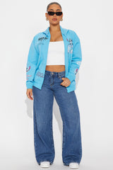 Stitch Ohana Zip Up Hoodie - Blue