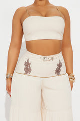 Western Belle Pant Set - Beige