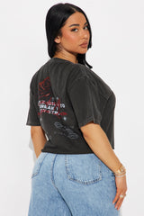 Anti Social Roses Washed Tee - Black