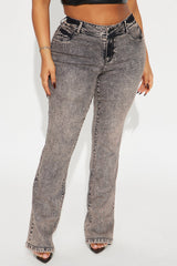 Tall Getting The Boot Mid Rise Jeans - Acid Wash Black