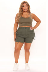 On A Mission Cargo Shorts - Olive