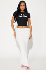 I Love Surfers Baby Tee - Black