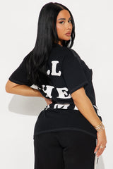 God Is Good All The Time Washed Oversized Tee - Black
