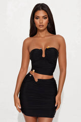 Dakota Mini Skirt Set - Black