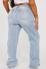 Tough Love Stretch Straight Leg Jean - Light Wash