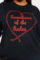 Sweetheart Rodeo Oversized Tee - Black