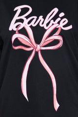 Barbie Bow Oversized Tee - Black
