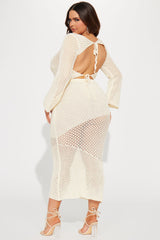 Malibu Babe Crochet Skirt Set - Cream