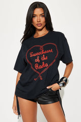 Sweetheart Rodeo Oversized Tee - Black
