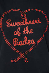 Sweetheart Rodeo Oversized Tee - Black