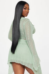 Love Addiction Lace Skirt Set - Sage