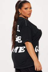 God Is Good All The Time Washed Oversized Tee - Black