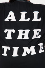 God Is Good All The Time Washed Oversized Tee - Black