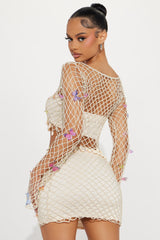 Feeling Butterflies Crochet Skirt Set - Cream