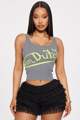 Von Dutch Crossover Tank Top - Charcoal