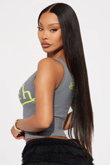 Von Dutch Crossover Tank Top - Charcoal