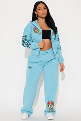 Von Dutch Skull Oasis Zip Up Hoodie - Blue/combo
