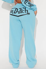 Von Dutch Skull Oasis Wide Leg Pant - Blue/combo