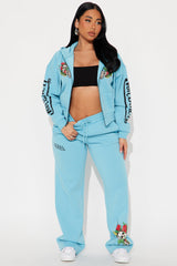 Von Dutch Skull Oasis Wide Leg Pant - Blue/combo