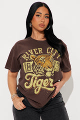 River City Tigers Washed Tee - Brown