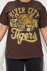 River City Tigers Washed Tee - Brown