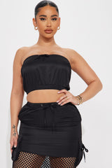 Don't Hold Back Skirt Set - Black