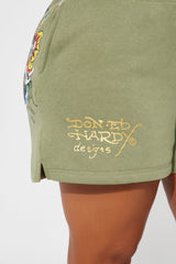 Ed Hardy Butterfly Short - Sage